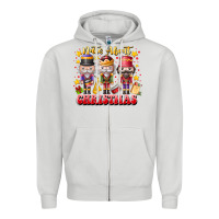 Dove Grey Nuts About Christmas Zipper Hoodie - CowhideDigitalArt