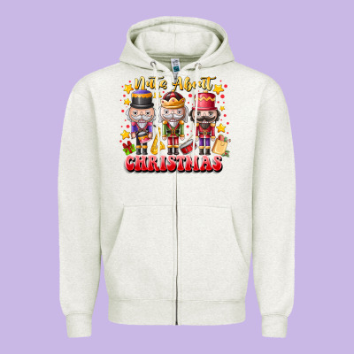 Nuts About Christmas Zipper Hoodie Designed By Cowhidedigitalart