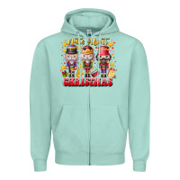 Seafoam Nuts About Christmas Zipper Hoodie - CowhideDigitalArt