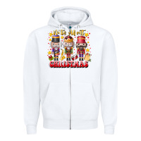 White Nuts About Christmas Zipper Hoodie - CowhideDigitalArt