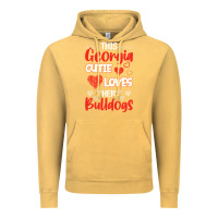 Vintage Mustard this georgia cutie loves her bulldogs fun football Vintage Hoodie - minhPixels
