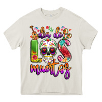 Cream dia de los muertos Heavy Core Tee - LillyAllenDesigns