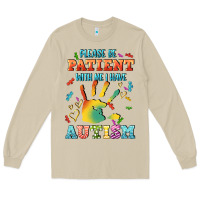 Mushroom please be patient with me i have autism Long Sleeve Tee - CowGirlArtShop