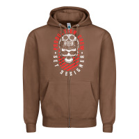 Chestnut Production Crew Set Designer Movie Film Halloween Skull Zipper Hoodie - minhPixels