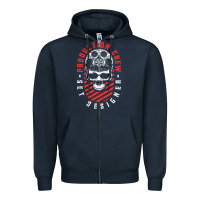 Production Crew Set Designer Movie Film Halloween Skull Zipper Hoodie | Teevron