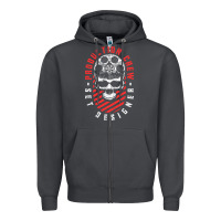 Smoke Production Crew Set Designer Movie Film Halloween Skull Zipper Hoodie - minhPixels