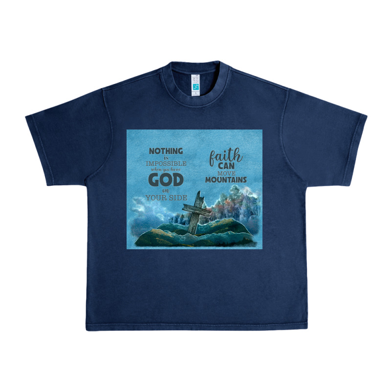 Nothing Is Impossible With Cross Urban Heavy Tee by TumblerDesignByShophia | Teevron