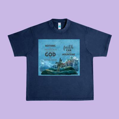 Nothing Is Impossible With Cross Urban Heavy Tee Designed By Tumblerdesignbyshophia