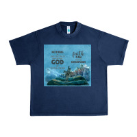 Navy nothing is impossible with cross Urban Heavy Tee - TumblerDesignByShophia