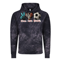 Cloud Black Peace love Soccer Vintage Hoodie - HowdyJamesFarm