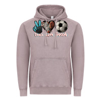 Vintage Zinc Peace love Soccer Vintage Hoodie - HowdyJamesFarm