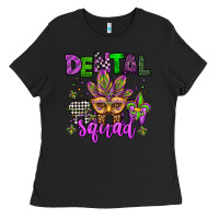 Black dental squad mardi gras teeth Ladies Tee - Jasminsmagicworld