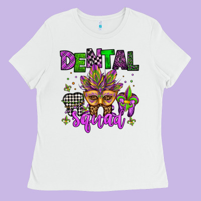 Dental Squad Mardi Gras Teeth Ladies Tee Designed By Jasminsmagicworld