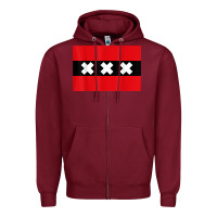 Burgundy amsterdam flag souvenir heritage travel gift t shirt Zipper Hoodie - minhPixels