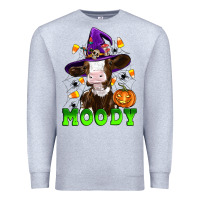 Heather Grey moody cow Premium Sweatshirt - Artiststas