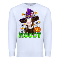 White moody cow Premium Sweatshirt - Artiststas