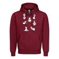 Burgundy Frozen 2 Olaf My Signature Moves Zipper Hoodie - minhPixels