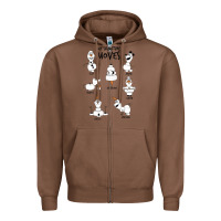 Chestnut Frozen 2 Olaf My Signature Moves Zipper Hoodie - minhPixels
