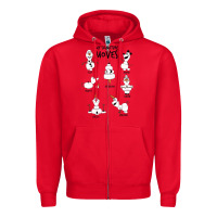 Red Frozen 2 Olaf My Signature Moves Zipper Hoodie - minhPixels
