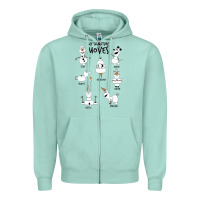 Seafoam Frozen 2 Olaf My Signature Moves Zipper Hoodie - minhPixels