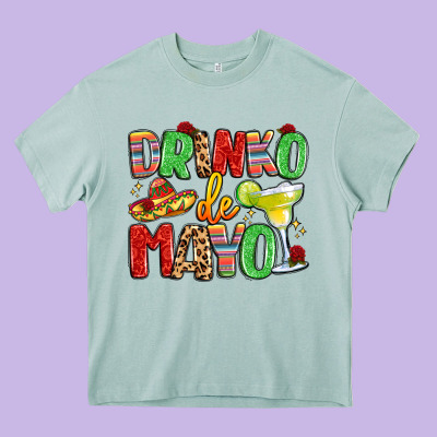 Drinko De Mayo Heavy Core Tee Designed By Lillyallendesigns