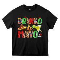 Black drinko de mayo Heavy Core Tee - LillyAllenDesigns