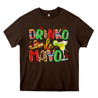 Chocolate Brown drinko de mayo Heavy Core Tee - LillyAllenDesigns