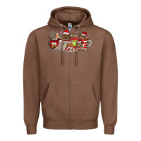 Christmas Dog Coffee Zipper Hoodie | Teevron
