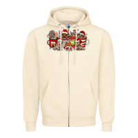 Sandshell Christmas Dog Coffee Zipper Hoodie - CowhideDigitalArt