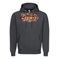 Smoke Christmas Dog Coffee Zipper Hoodie - CowhideDigitalArt