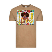 Vintage Coffee summer vibes afro kid Vintage Tee - TumblerDesignByShophia