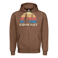 Chestnut Coos Bay Or Vintage Sailboat 70S Throwback Sunset Zipper Hoodie - minhPixels