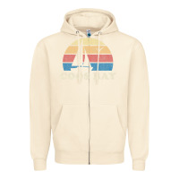 Sandshell Coos Bay Or Vintage Sailboat 70S Throwback Sunset Zipper Hoodie - minhPixels