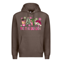 Coffee Pink Christmas Tis The Season Premium Hoodie - FaDigitalArtStudio