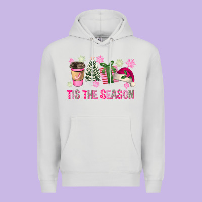 Pink Christmas Tis The Season Premium Hoodie Designed By Fadigitalartstudio