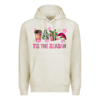 Oatmeal Heather Pink Christmas Tis The Season Premium Hoodie - FaDigitalArtStudio
