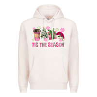 Pale Pink Pink Christmas Tis The Season Premium Hoodie - FaDigitalArtStudio
