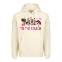 Sandshell Pink Christmas Tis The Season Premium Hoodie - FaDigitalArtStudio