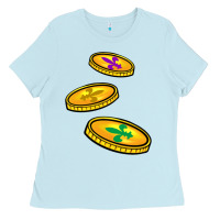 Baby Blue louisiana coins Ladies Tee - BarkalooDesign