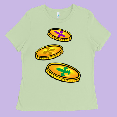 Louisiana Coins Ladies Tee Designed By Barkaloodesign