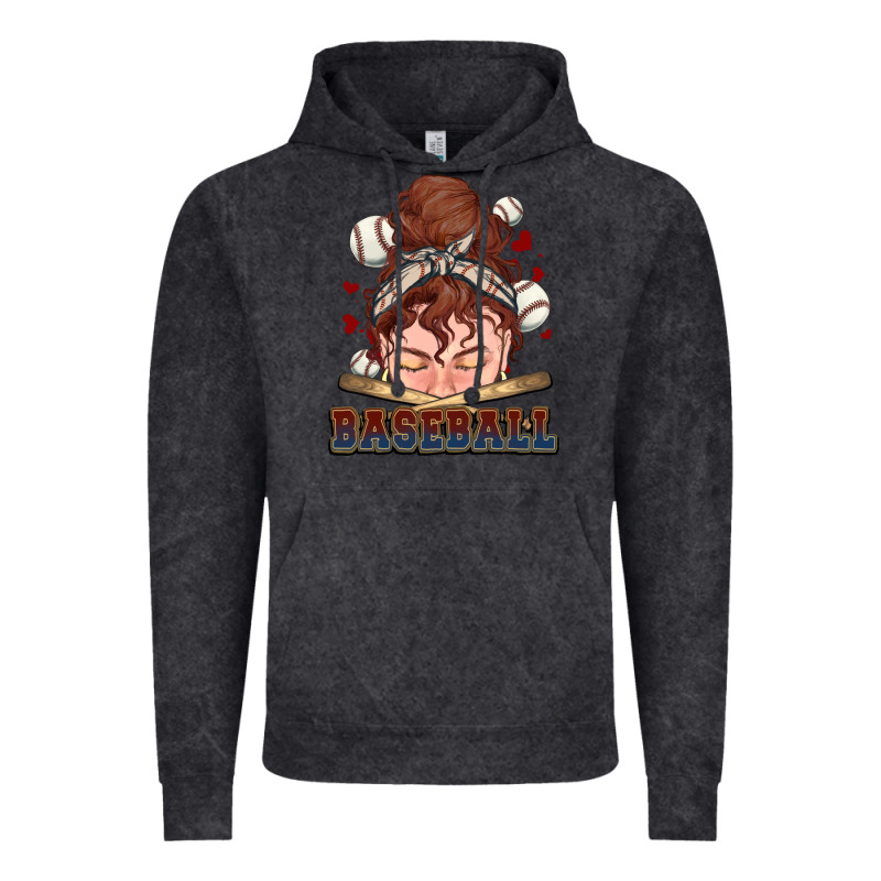 Messy Bun Baseball Vintage Hoodie by HowdyJamesFarm | Teevron