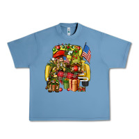Pebble Blue Christmas army gnomes truck 4th of july Urban Heavy Tee - HowdyJamesFarm