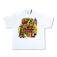 White Christmas army gnomes truck 4th of july Urban Heavy Tee - HowdyJamesFarm