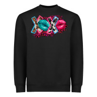 Black Western Xoxo Heavyweight Sweatshirt - FaDigitalArtStudio