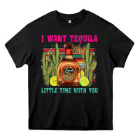 Black i want tequila little time with you Heavy Core Tee - LillyAllenDesigns