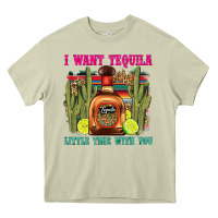 Mossy i want tequila little time with you Heavy Core Tee - LillyAllenDesigns