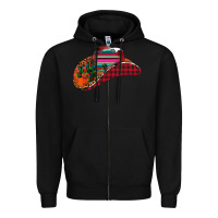 Black Christmas Cowboy Zipper Hoodie - CowhideDigitalArt