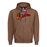 Chestnut Christmas Cowboy Zipper Hoodie - CowhideDigitalArt