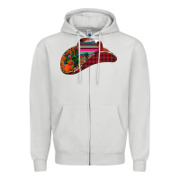 Dove Grey Christmas Cowboy Zipper Hoodie - CowhideDigitalArt
