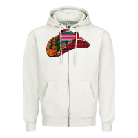 Oatmeal Heather Christmas Cowboy Zipper Hoodie - CowhideDigitalArt